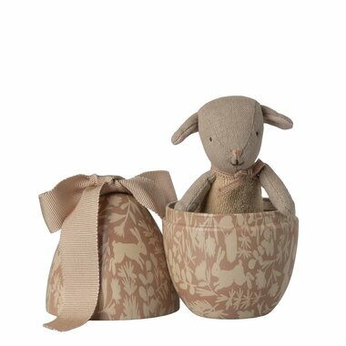 Oeuf de P&acirc;ques avec Micro Agneau, Small - Rose Poudre