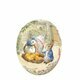 Oeuf de P&acirc;ques Vintage 12 cm - Peter Rabbit and Jemina