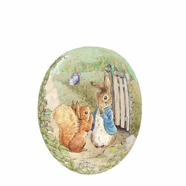 Oeuf de P&acirc;ques Vintage 12 cm - Peter Rabbit and Squirrel