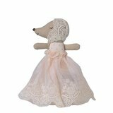 B&eacute;b&eacute; Souris en Robe de Bapt&ecirc;me - Poudre