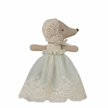 B&eacute;b&eacute; Souris en Robe de Bapt&ecirc;me - Menthe