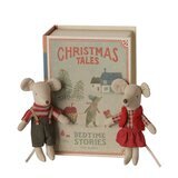Souris de No&euml;l Jumeaux - Petit Fr&egrave;re et Petite Soeur dans leur Coffret Livre