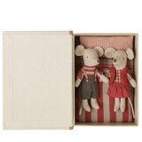 Souris de No&euml;l Jumeaux - Petit Fr&egrave;re et Petite Soeur dans leur Coffret Livre