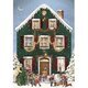 Mini Calendrier de l'Avent - Maison de No&euml;l (Vert)