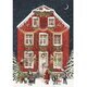 Mini Calendrier de l'Avent - Maison de No&euml;l (Rouge)