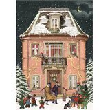 Mini Calendrier de l'Avent - Maison de No&euml;l (Rose)